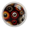 thumbnail image 1 of 4 Pcs Round White Knobs for Kitchen Cabinet Cupboard Dresser Bookcase Halloween Eyeballs Drawer Pulls Handles Home Decor, 1 of 8