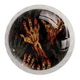 thumbnail image 1 of 4 Pcs Round White Knobs for Kitchen Cabinet Cupboard Dresser Bookcase Halloween Scary Hands Drawer Pulls Handles Home Decor, 1 of 8