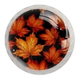 thumbnail image 1 of 4 Pcs Round White Knobs for Kitchen Cabinet Cupboard Dresser Bookcase Maple Leaf Drawer Pulls Handles Home Decor, 1 of 8
