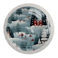 thumbnail image 1 of 4 Pcs Round White Knobs for Kitchen Cabinet Cupboard Dresser Bookcase Merry Chrismas Drawer Pulls Handles Home Decor, 1 of 8