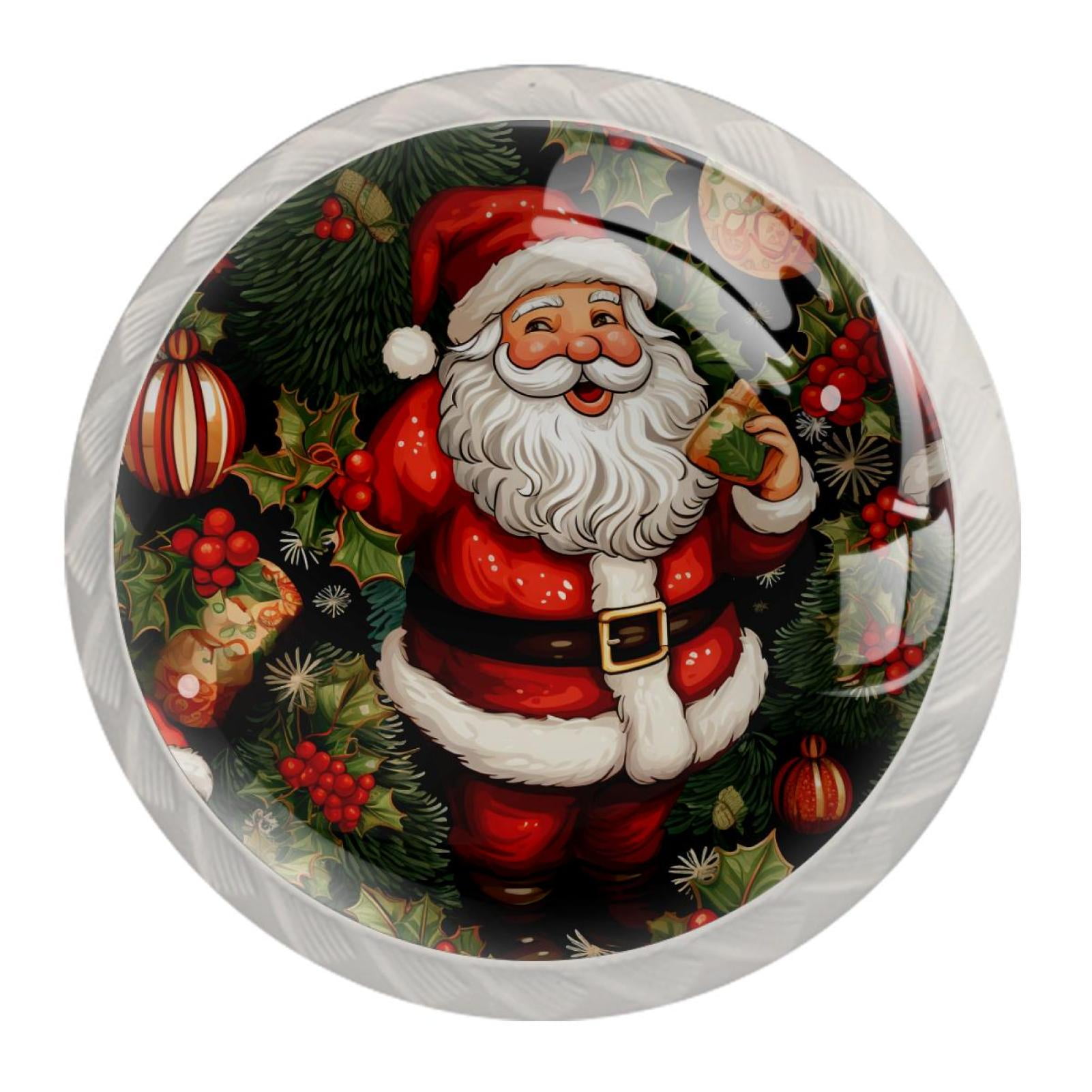 4 Pcs Round White Knobs for Kitchen Cupboard Dresser Bookcase