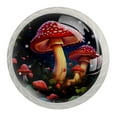 thumbnail image 1 of 4 Pcs Round White Knobs for Kitchen Cabinet Cupboard Dresser Bookcase Mushroom Drawer Pulls Handles Home Decor, 1 of 8