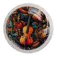 thumbnail image 1 of 4 Pcs Round White Knobs for Kitchen Cabinet Cupboard Dresser Bookcase Musical Instrument Drawer Pulls Handles Home Decor, 1 of 8