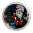 thumbnail image 1 of 4 Pcs Round White Knobs for Kitchen Cabinet Cupboard Dresser Bookcase Santa Claus Drawer Pulls Handles Home Decor, 1 of 8