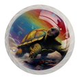 thumbnail image 1 of 4 Pcs Round White Knobs for Kitchen Cabinet Cupboard Dresser Bookcase Sea Turtle Drawer Pulls Handles Home Decor, 1 of 8