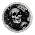 thumbnail image 1 of 4 Pcs Round White Knobs for Kitchen Cabinet Cupboard Dresser Bookcase Skull Drawer Pulls Handles Home Decor, 1 of 8