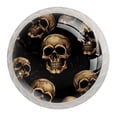 thumbnail image 1 of 4 Pcs Round White Knobs for Kitchen Cabinet Cupboard Dresser Bookcase Skull Drawer Pulls Handles Home Decor, 1 of 8