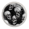 thumbnail image 1 of 4 Pcs Round White Knobs for Kitchen Cabinet Cupboard Dresser Bookcase Skull Drawer Pulls Handles Home Decor, 1 of 8
