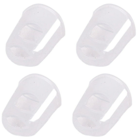 4 Pcs Rubber Finger Tips, Anti Slip Fingertip Protector, Transparent Silicone Finger Guard for Paper Sorting Sewing Guitar Playing, 0.91x0.67 inch