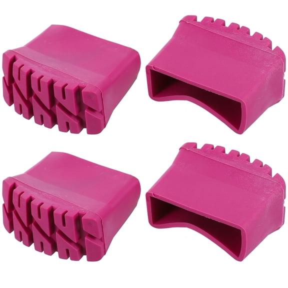 WRISTBIQUE 4Pcs Folding Ladder Feet Anti-Slip Covers Rubber Pads Red Durable and Comfortable