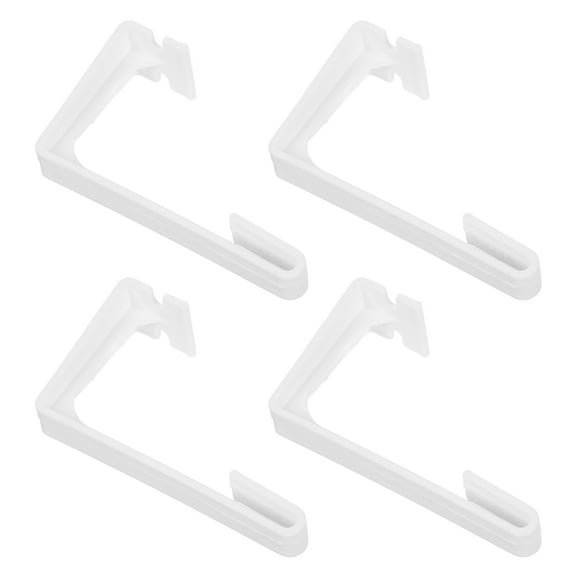 4Pcs Plastic RV Window Curtain Hold Down Clips with Installation Accessories for Camper Curtains and Track Hardware