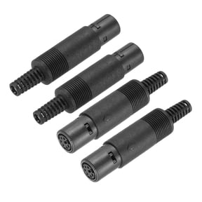 4 Pcs S-Video DIN Mini Female Socket 6 Pin Signal Transmission Mini Din Plug Mini Din Connector(PS/2 Plug)