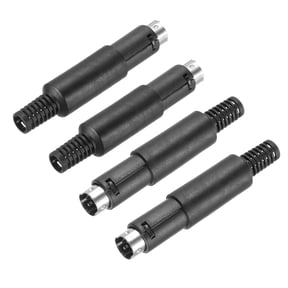 4 Pcs S-Video DIN Mini Male Socket 6 Pin Signal Transmission Mini Din Plug Mini Din Connector(PS/2 Plug)