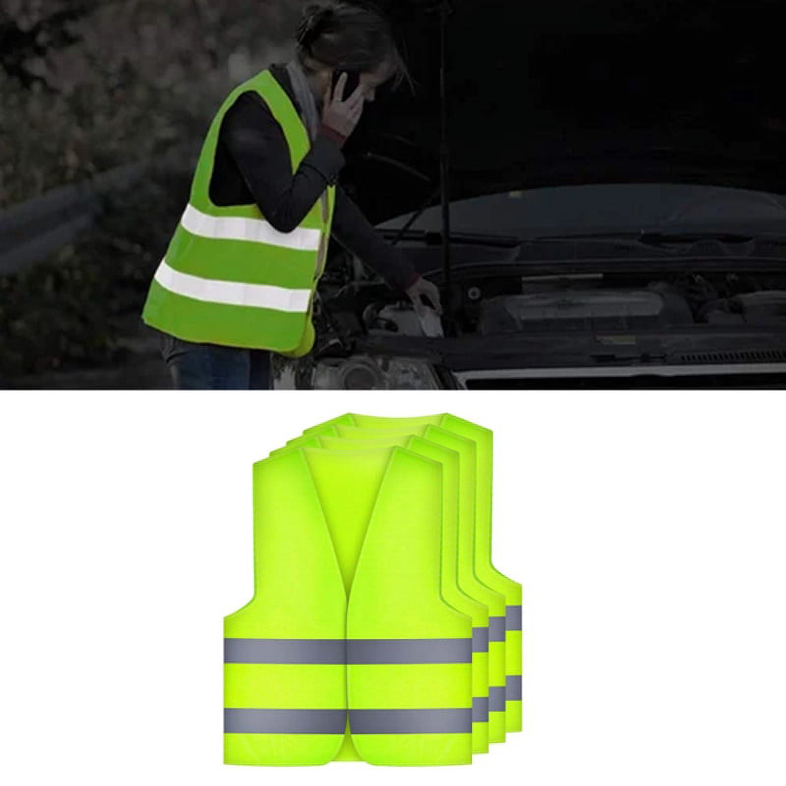 4 Pcs Safety Vests Car Vest Safety Vest Safety Warning Vest EN471 with