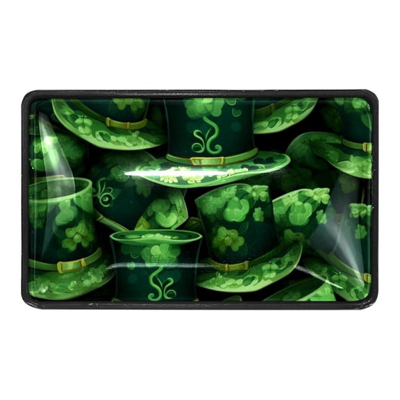 4 Pcs Saint Patrick's Clover Hat Crystal Glass Drawer Knob Pull Handle Ergonomic Furniture Cabinet Handle for Kitchen Dresser Cupboard Wardrobe