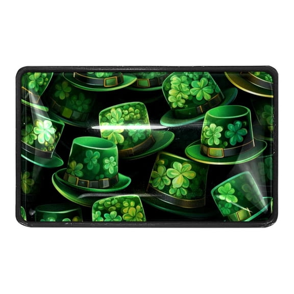 4 Pcs Saint Patrick's Clover Hat Crystal Glass Drawer Knob Pull Handle Ergonomic Furniture Cabinet Handle for Kitchen Dresser Cupboard Wardrobe