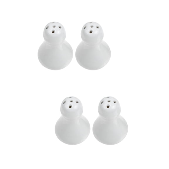 CIMAXIC Ceramic Salt and Pepper Shakers, White, Modern Farmhouse, Clean and Functional 4Pcs