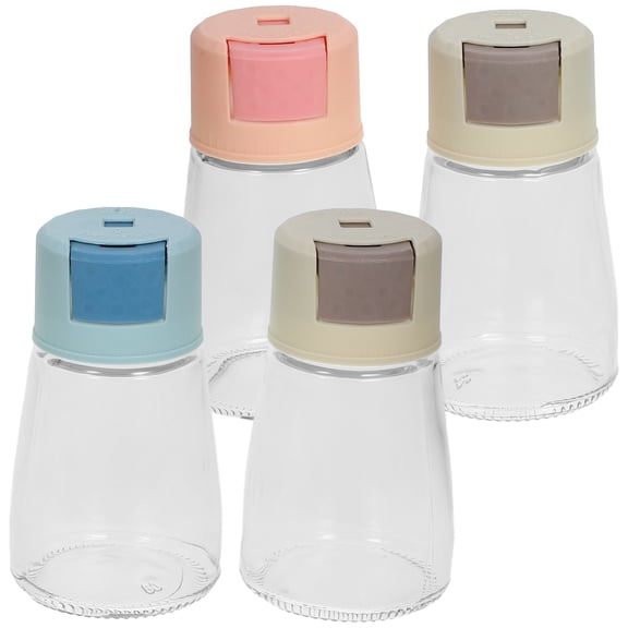 4 Pcs Salt Pot with Lid Bottle