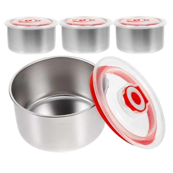 4 Pcs Sample Box Containers for Food Portable Sample Container Stainless Food Containers