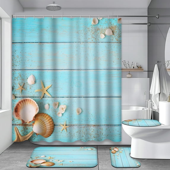 4 Pcs Science Fiction Shower Curtain Sets with Rugs for Bathroom Decor,Astronaut Space Bathroom Shower Curtain Sets,Solar Eclipse Bathroom Sets with Shower Curtain and Rugs