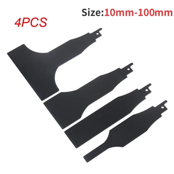 4 Pcs Scraper Shovel 140mm HCS Reciprocating Saw Blade For Cleaning Removal Tile Grout Renovation Power Tools Accessories