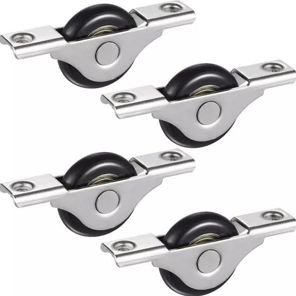 4 Pcs Scroll Wheel Wheels For Cabinet Doors Track Sliding Pulley Roller