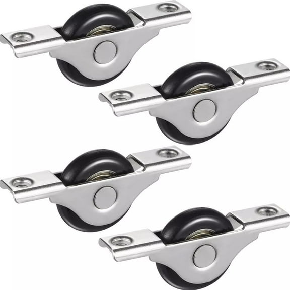4 Pcs Scroll Wheel Wheels for Cabinet Doors Track Sliding Pulley Roller