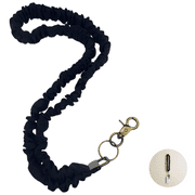 4 Pcs Scrunchie Lanyards, Stretchy Polyester Wrinkle Pleated Design, Soft Satin Fabric, Total Length, Sturdy Metal Swivel Clip, Easy Detach, Anti-Winding for Keys, ID Badges, Phones, Teachers, Nurses