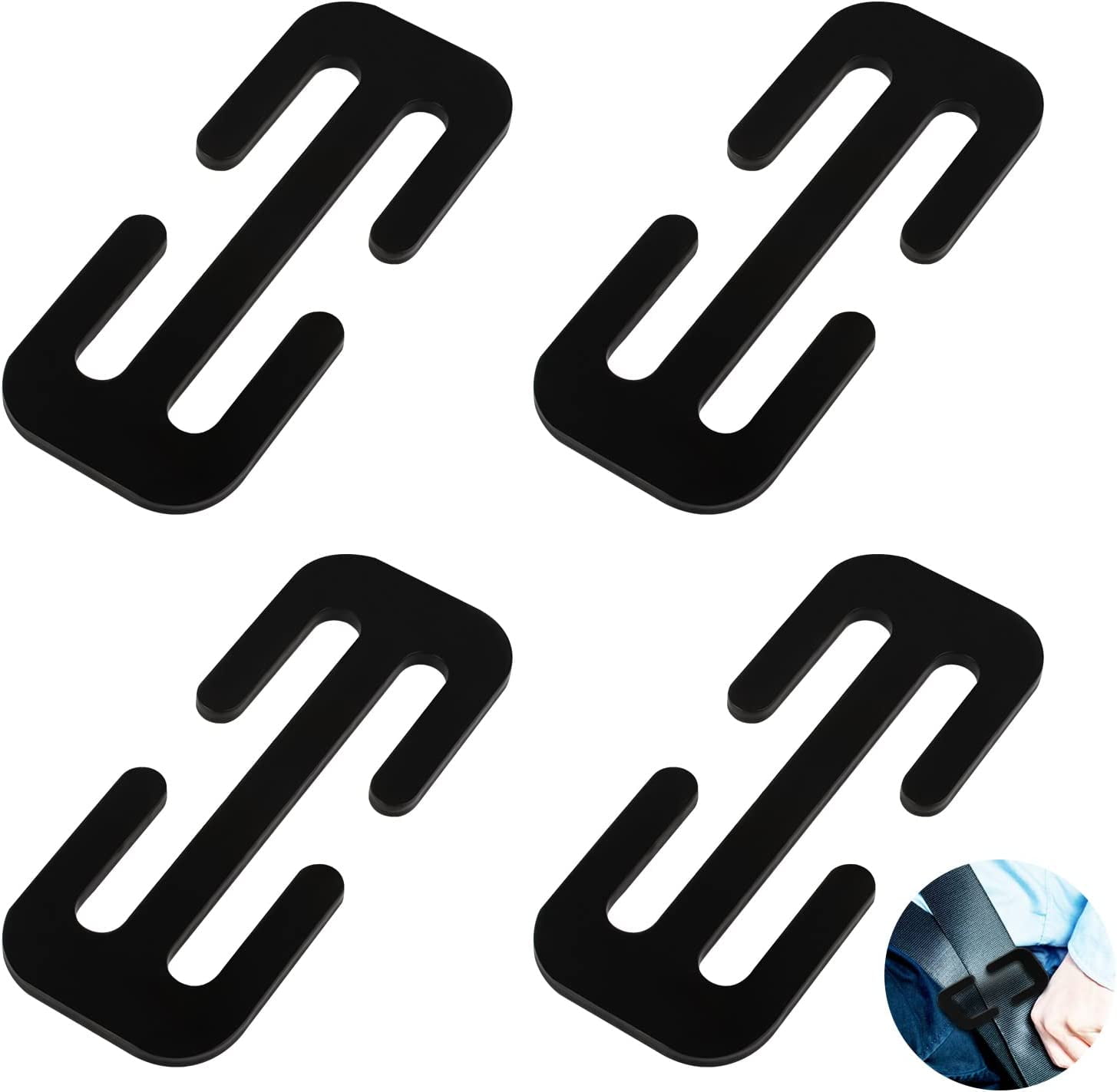 4 Pcs Seat Belt Clips Car Seat Belt Adjuster Metal Automobile Seat Belt Clip Car Seat Belt Seat