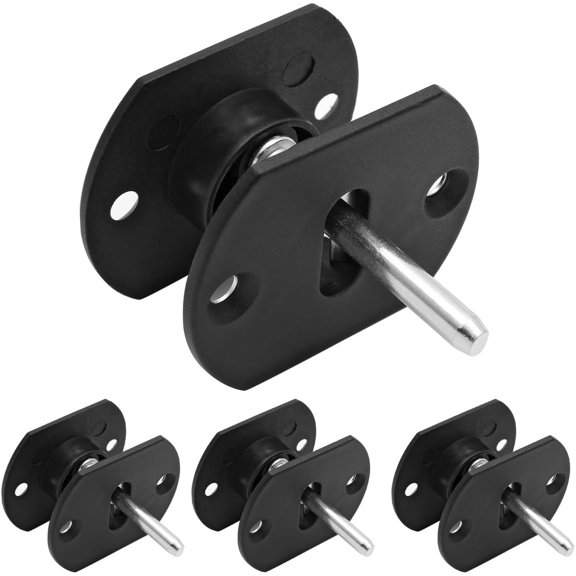 4 Pcs Sectional Couch Connectors, Pin Style Furniture Connector Sectional Sofa Connector Bracket(Black)