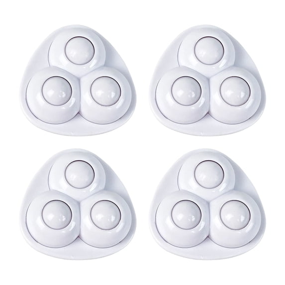 4 Pcs Self-Adhesive Mini Caster Wheels,Small Swivel Ball Casters,Mini Caster Wheels for Small Appliances,Appliance Caster Wheels,1.45X1.45 Inch Rotation Swivel Rollers for Trash Can,Z_White