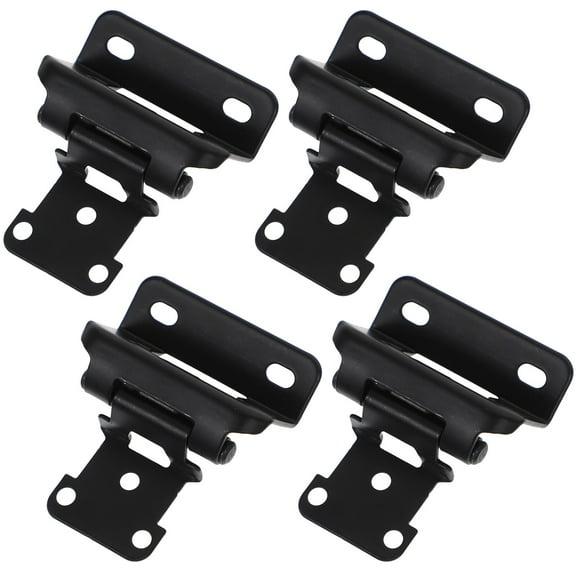 4 Pcs Self Closing Hinge Kitchen Cabinet Hinges Matte Black Door Accessories Iron