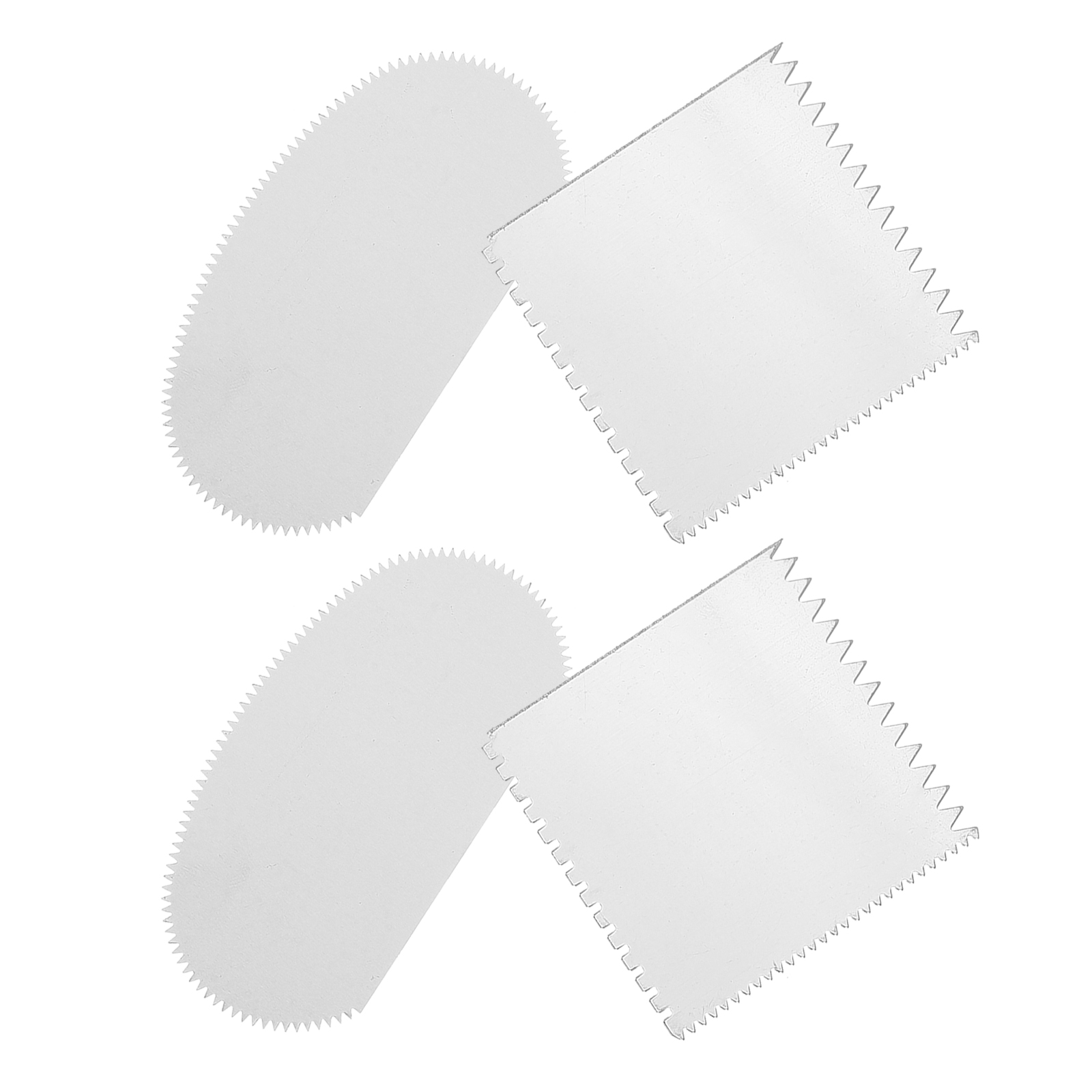 Metal Rib Scraper KALLORY 4-Piece Stainless Steel Serrated Scraper Set for Pottery ...
