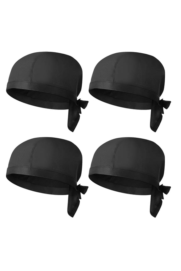 4 Pcs Server Hat Kitchen Cooking Mens Summer Hats Supple Cooks Chef Turban Cotton Child Women's