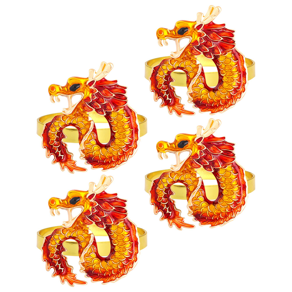 4 Pcs Serviette Ring Valentine's Day Napkin Buckle Dinnerware Napkins ...