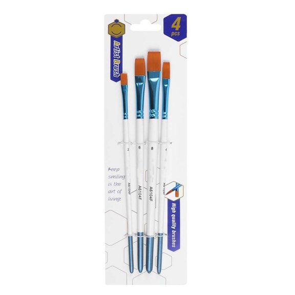4 Pcs/Set Fine Tip Paint Brush Nylon Hair Painting Brush Artist Paint Brush Acrylic Paint Brush Drawing Supplies