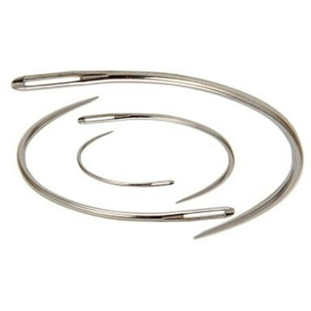 4 Pcs/Set Heavy Duty Durable Curved Leather Hand Sewing Needles Repairing Weaving Crafts Sewing Needles Set(Silver)