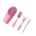 thumbnail image 1 of 4-Piece Mini Garden Tool Set for Indoor Plants, Succulents & Bonsai - Plastic Hand Trowel, Scoop, Fork & Dibber Kit, 1 of 7