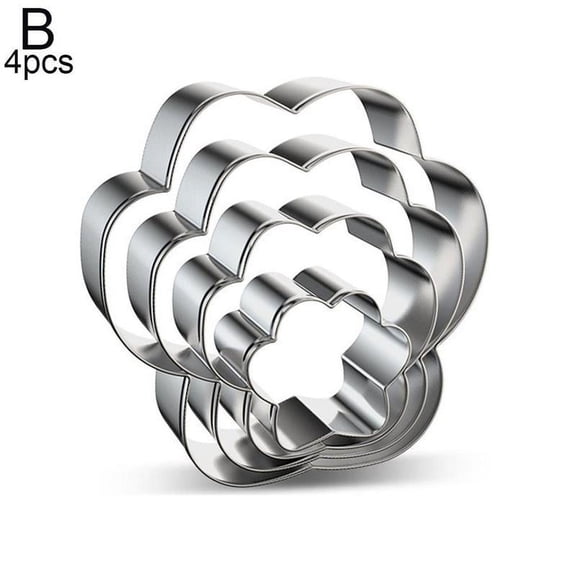 4 Pcs/Set Steel Dog Bone Biscuit Molds Dog Paw Footprint Molds for Cake Baking Kits Tools Cookies