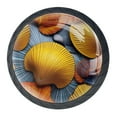 thumbnail image 1 of 4 Pcs Shell Knobs for Kitchen Cabinet Cupboard Dresser Bookcase Drawer Pulls Handles Round Home Decor, 1 of 8