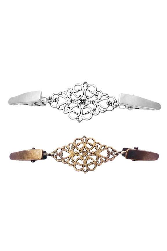 4 Pcs  Shirts Dresses Shawl Clips Vintage Sweater Cardigan Collar Clips Women Jewelry Gift