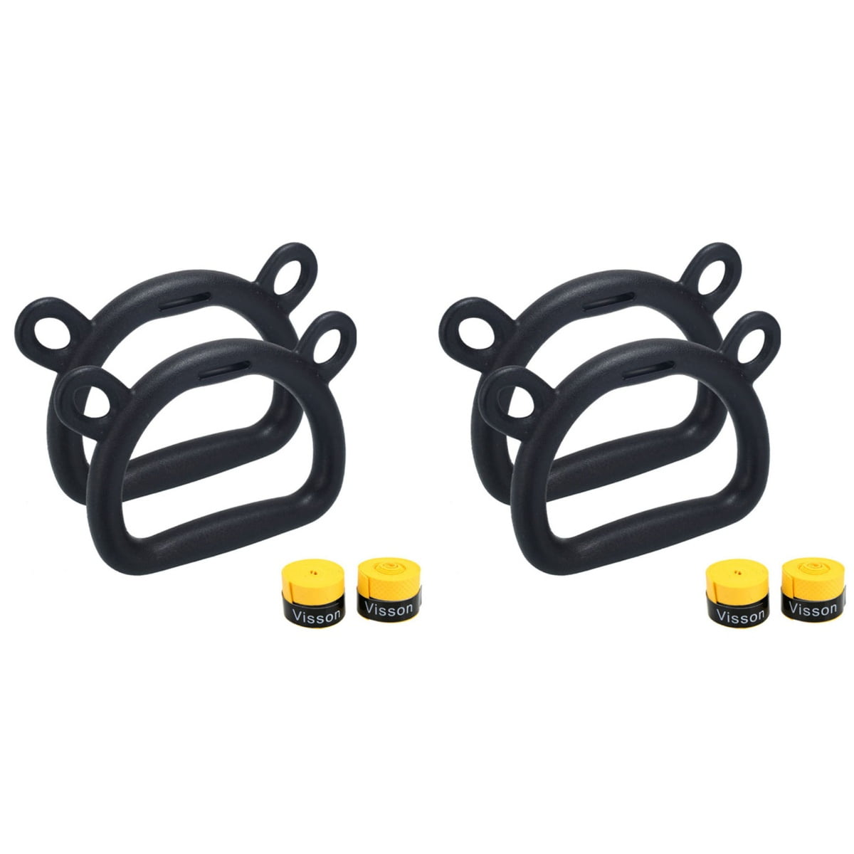 4 Pcs Shoulder Strap Kids Exercise Rings Descender Pink Mesh Golf Glove