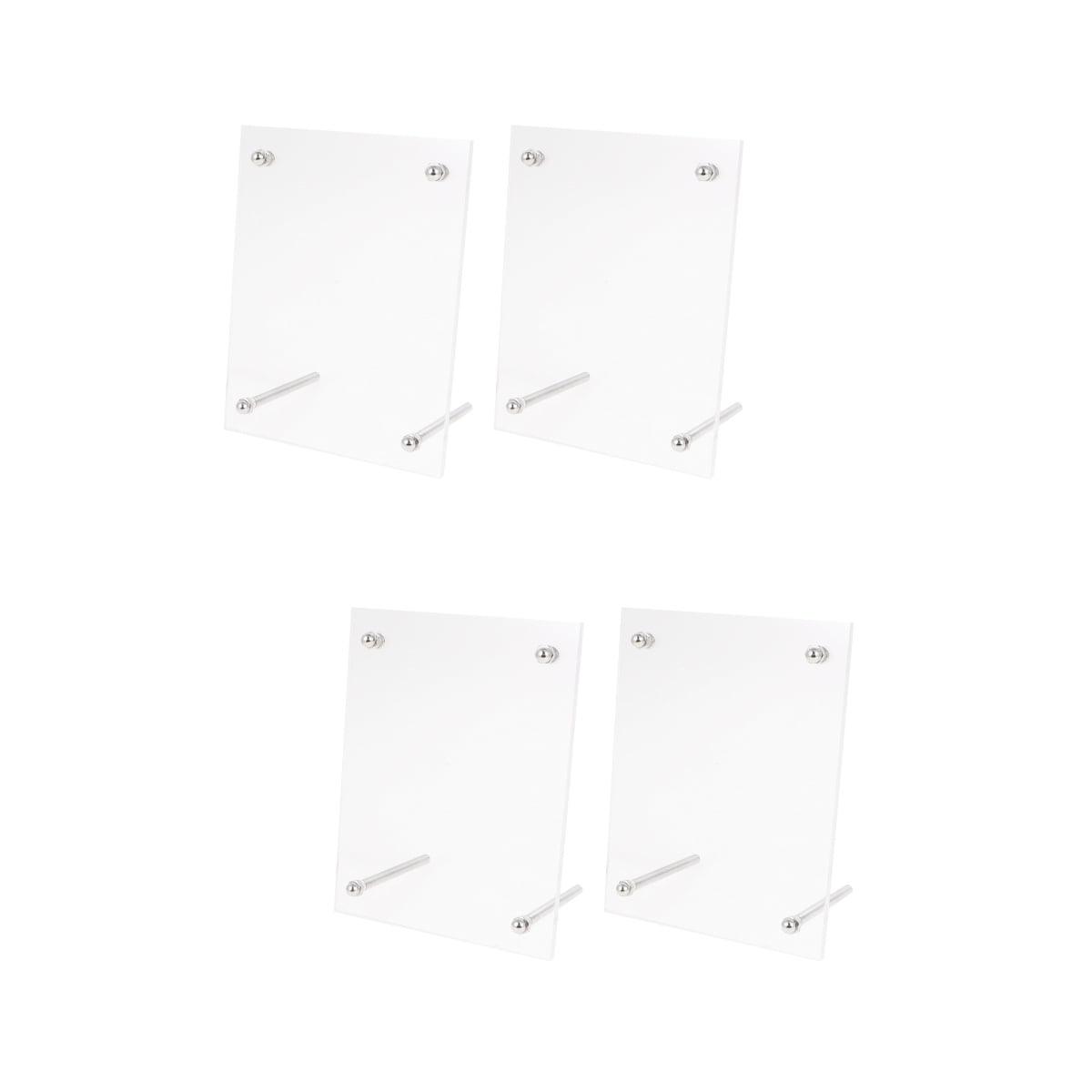 4 Pcs Show Rack Glass Picture Frame Display Stand Photo Crystal for ...