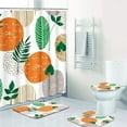 thumbnail image 1 of 4 Pcs Shower Curtain Set with 12 Hooks, Southwest Tribal Retro Geometric, Bathroom Decor Mexico African American Boho Mexican Bathing with Non-Slip Rugs Toilet Lid Cover Bath Mat 72"x72", 1 of 5