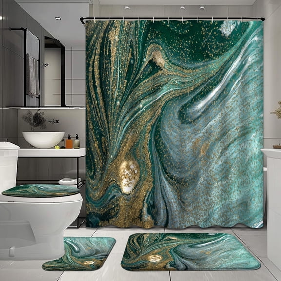 4 Pcs Shower Curtain Set with Rugs for Bathroom Decor,Flower White Bathroom Sets,Floral Border Herbs And Wild Flowers Botanical Flower Vintage Bathroom Sets with Shower Curtain and Rugs