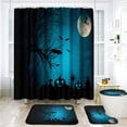 thumbnail image 1 of 4 Pcs Shower Curtain Set Southwestern Abstract Colorful Ethnic Geometric Native Retro Vintage with Non-Slip Rugs Toilet Lid Cover and Bath Mat Bathroom Decor Set 72" x 72", 1 of 7