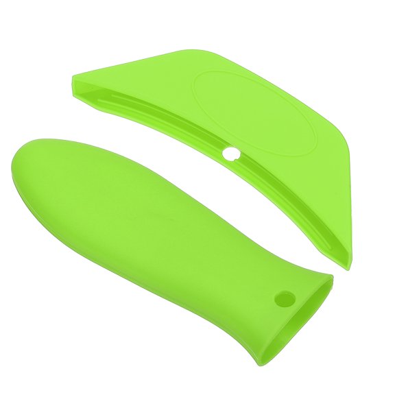 4 Pcs Silicone Assist Hot Pan Handle Holder Hot Skillet Handle Covers for Kitchen Pot Frying(Red, Square Edge Arc)