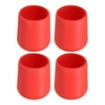 thumbnail image 1 of 4 Pcs Silicone Fishing Rod Butt Cushion Protector Cap, Small, Red, 1 of 6