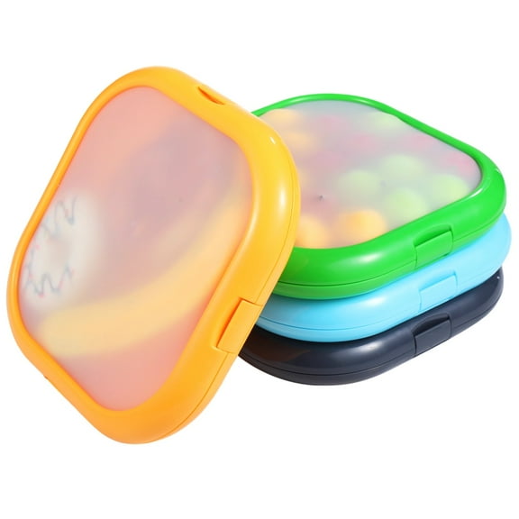 4 Pcs Silicone Fruit Storage Containers, Non-Scented Food Savers, Leak-Proof Bento Boxes, Reusable Stretch Storage Boxes for Fruits, Vegetables, and Light Meals, 4 Colors