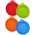 thumbnail image 1 of 4 Pcs Silicone Jar Lids Can Toppers for Dog Food Covers Canned Goods Pet Cat Reusable, 1 of 6